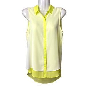 Express | Neon Yellow Double Layer Tank | Size Small